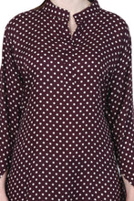 Load image into Gallery viewer, New Women Polka Dot Print Round Neck Long Sleeve Casual Rayon Dress
