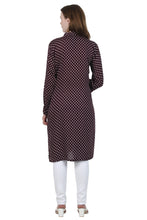 Load image into Gallery viewer, New Women Polka Dot Print Round Neck Long Sleeve Casual Rayon Dress
