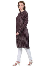 Load image into Gallery viewer, New Women Polka Dot Print Round Neck Long Sleeve Casual Rayon Dress
