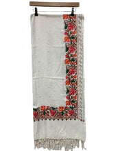 Load image into Gallery viewer, New Women Embroidery Floral Border Shawl with Beads Casual Shawl
