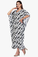 Load image into Gallery viewer, New Women Printed Viscose Holiday Plus Size Summer Kaftan V Neck Free Size
