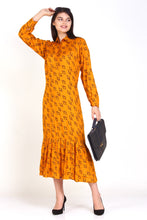 Load image into Gallery viewer, New Women Printed Slim Fit Long Sleeve Rayon Maxi Evening Casual Dress
