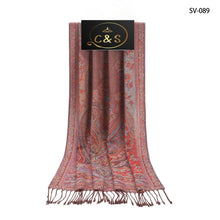 Load image into Gallery viewer, Women&#39;s Scarf Gorgeous Paisley Pashmina 100% Viscose Jamavar Winter Scarf/Shawl
