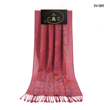 Load image into Gallery viewer, Women&#39;s Scarf Gorgeous Paisley Pashmina 100% Viscose Jamavar Winter Scarf/Shawl
