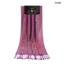 Load image into Gallery viewer, Women&#39;s Scarf Gorgeous Paisley Pashmina 100% Viscose Jamavar Winter Scarf/Shawl
