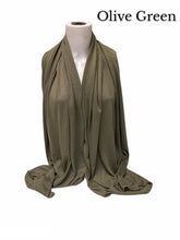 Load image into Gallery viewer, New Women Top Quality Big Large Plain Jersey Hijab Scarf Shawl Wrap Stretchy Uk seller
