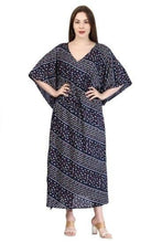 Load image into Gallery viewer, New Women Long floral Printed RayonvKaftan Dress perfect for summer FREE SIZE
