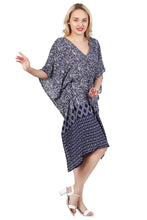 Load image into Gallery viewer, New Women Short floral Printed Rayon Kaftan Dress Summer FREE SIZE
